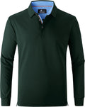 SWISSWELL Long Sleeve Polo Shirts for Men - Comfortable Everyday Wear