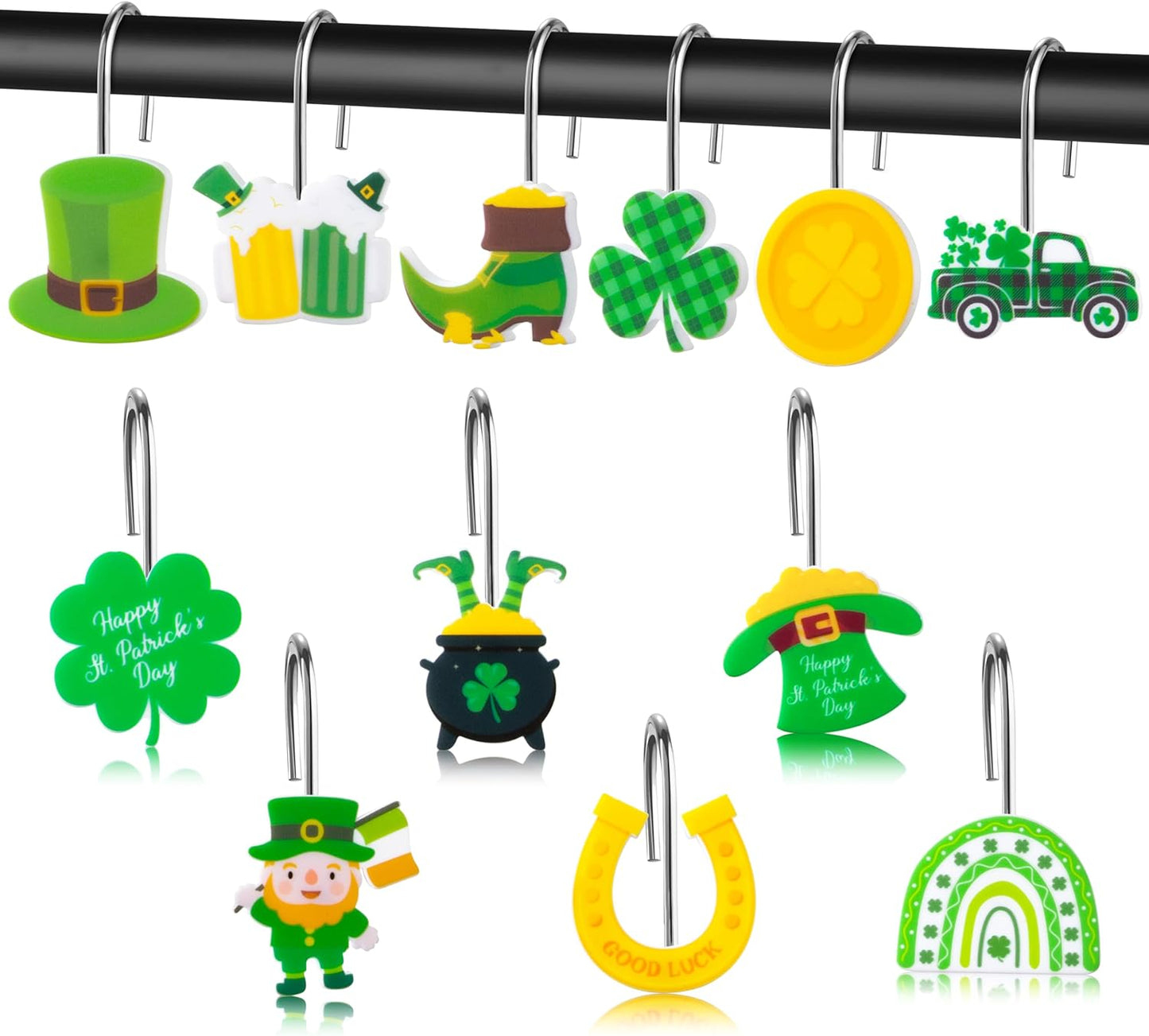 St Patrick's Day Shower Hooks - Luck Infused Decor