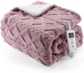 CAROMIO Heated Throw Blanket - Cozy Sherpa Electric Blanket