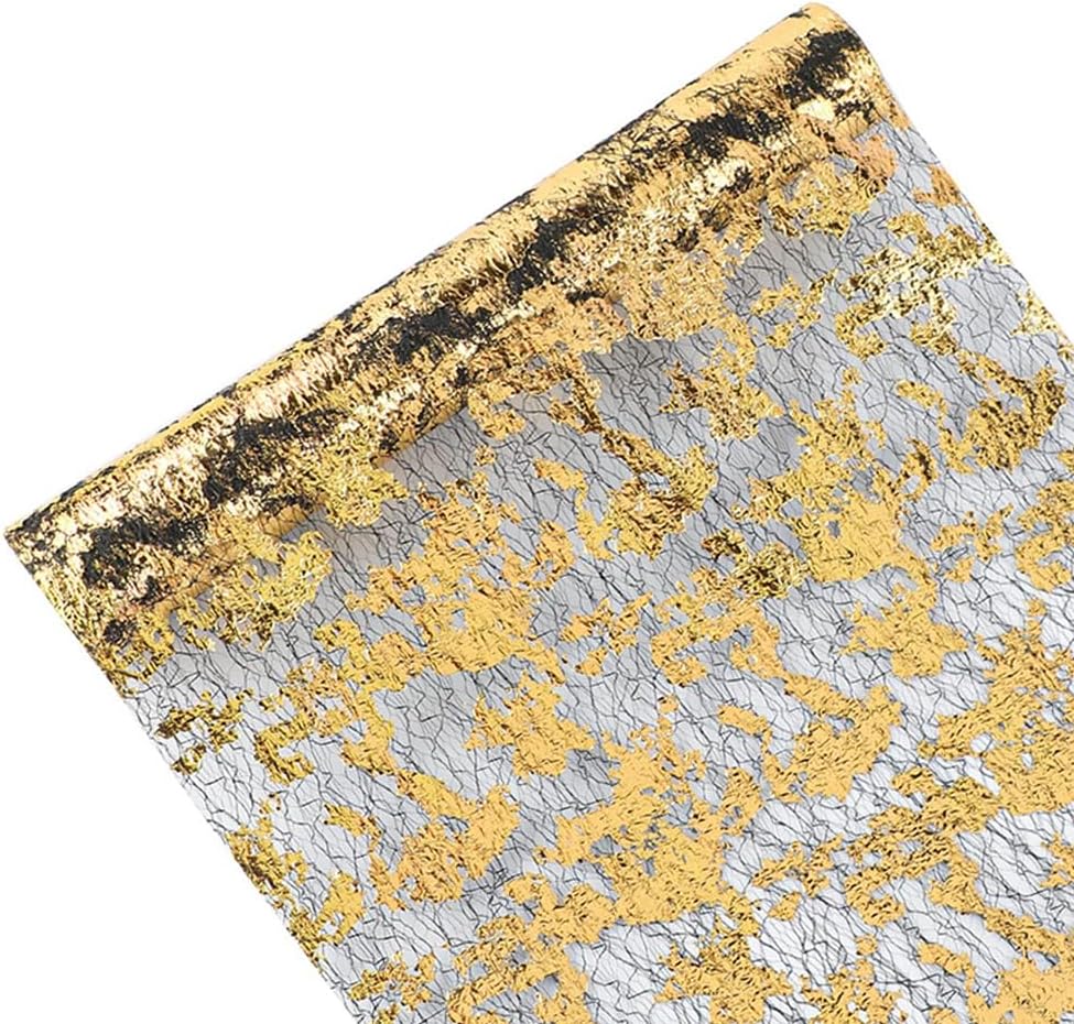 Black and Gold Metallic Table Runner for Elegant Party Decor
