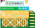 16x16x2 MERV 11 Air Filters 6-Pack - Pet & Allergy Defense