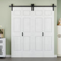 48 in x 84 in 6-Panel Bifold Barn Door - Space-Saving Closet Solution