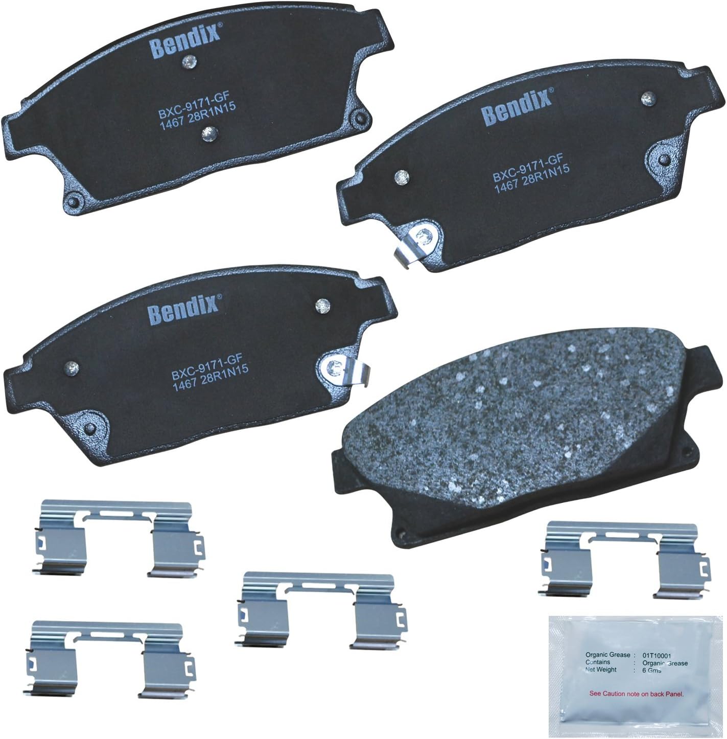 Bendix Priority1 CFC1467 Ceramic Front Brake Pads for Vehicles