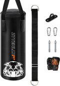 Kids Punching Bag with Gloves - Adjustable Height Strap for Ages 3-14