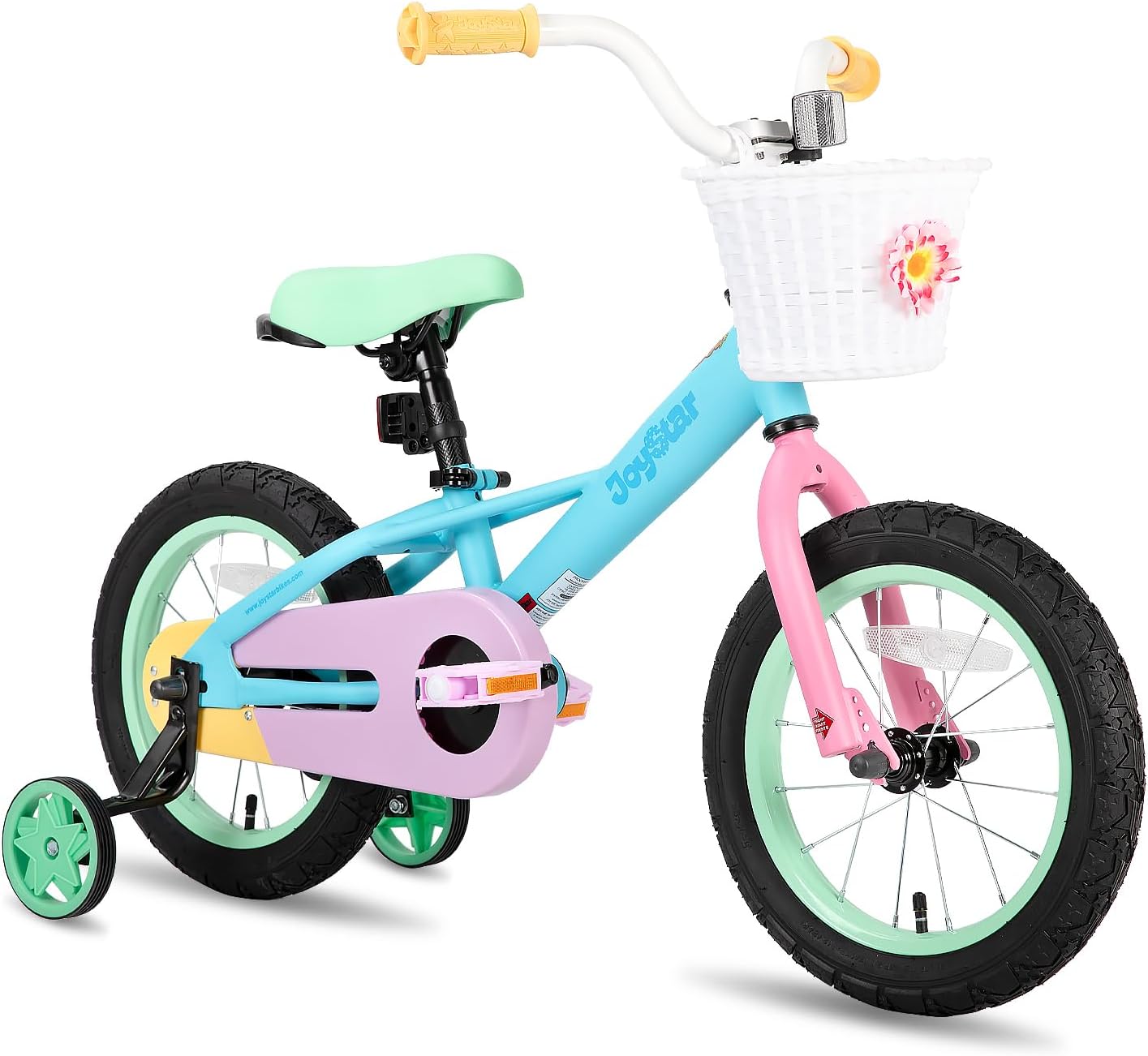 JOYSTAR 16 Inch Girls Bike with Training Wheels for Young Riders