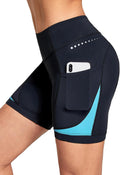 4D Padded Bike Shorts for Women with Gel Padding and Pockets