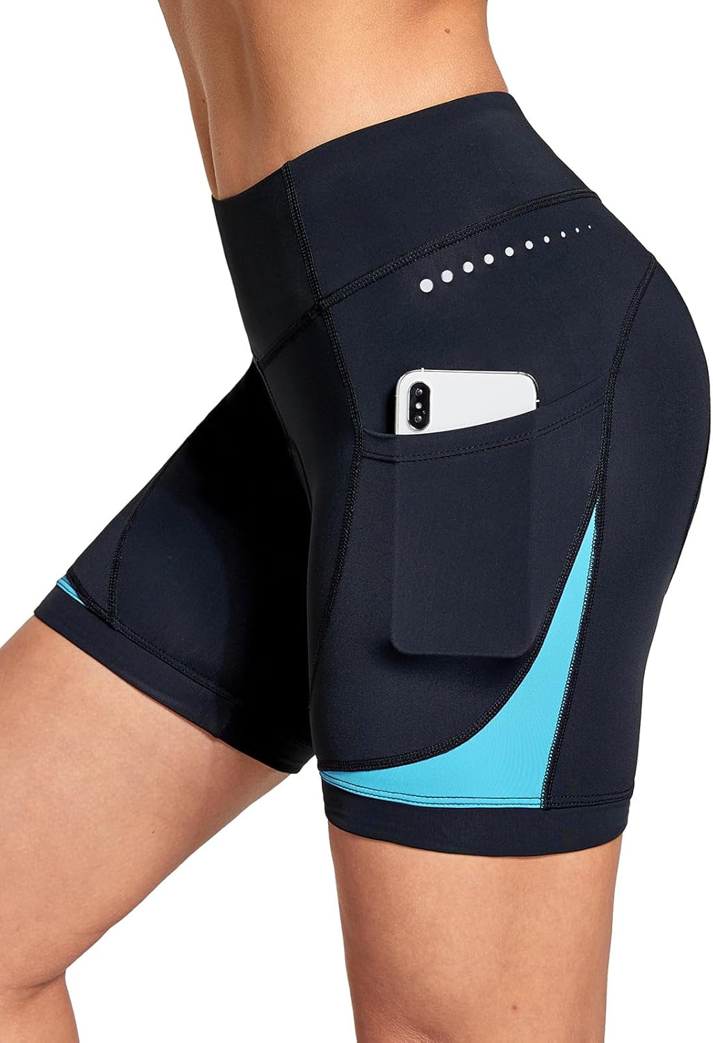 4D Padded Bike Shorts for Women with Gel Padding and Pockets