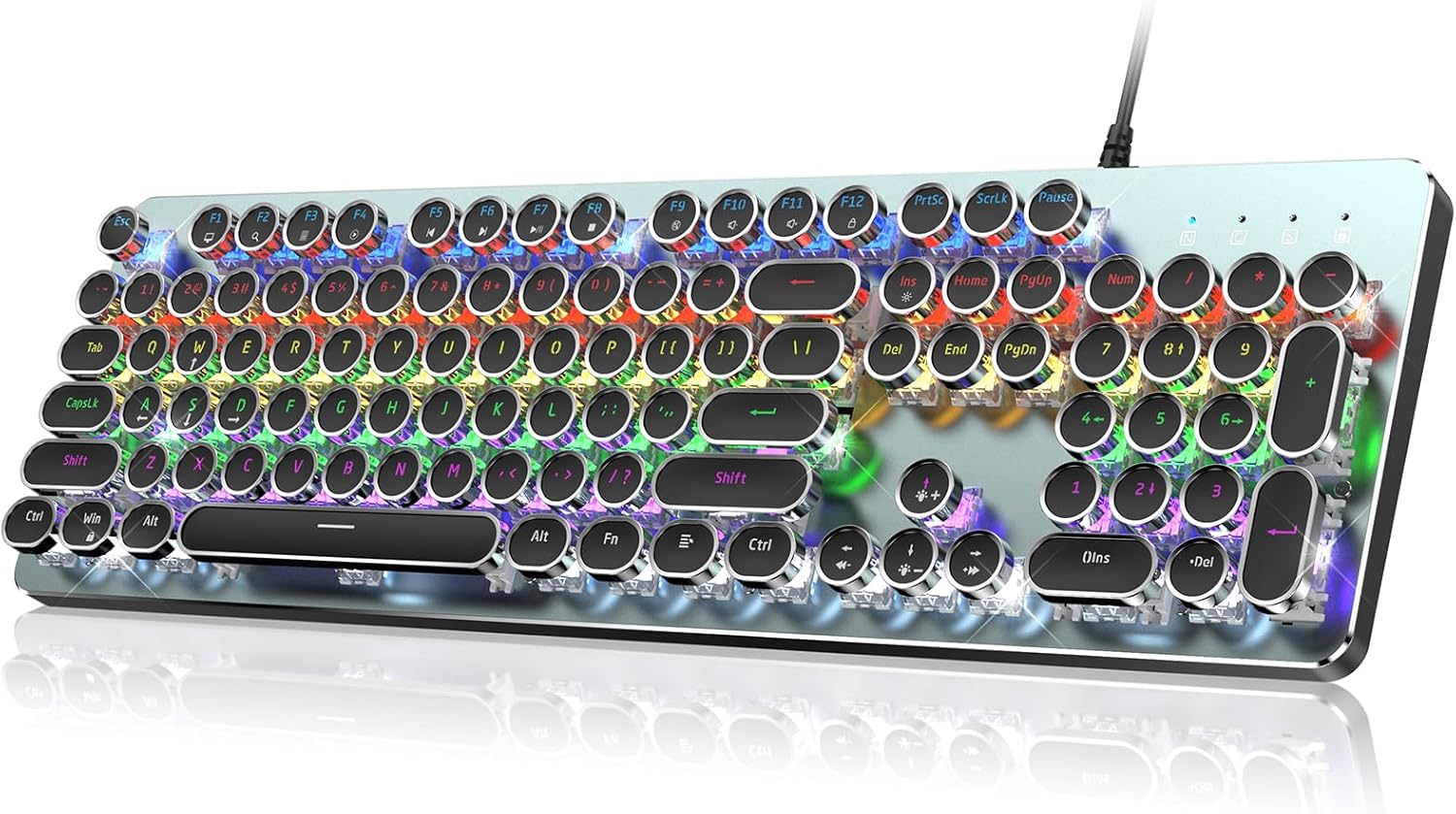RisoPhy Retro Typewriter Gaming Keyboard