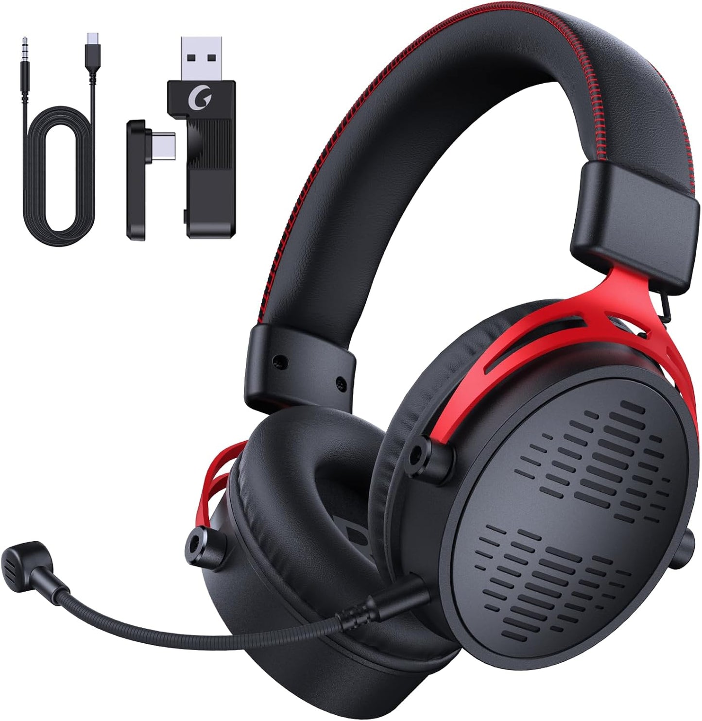 Gonbouyoku Wireless Gaming Headset - 60H Battery, Noise Cancelling Mic
