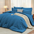 Full Comforter Set - Soft Bluish Green 7-Piece Bed in a Bag