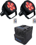 Rockville BEST PAR H2O Battery DJ Par Light Bundle with Travel Bag