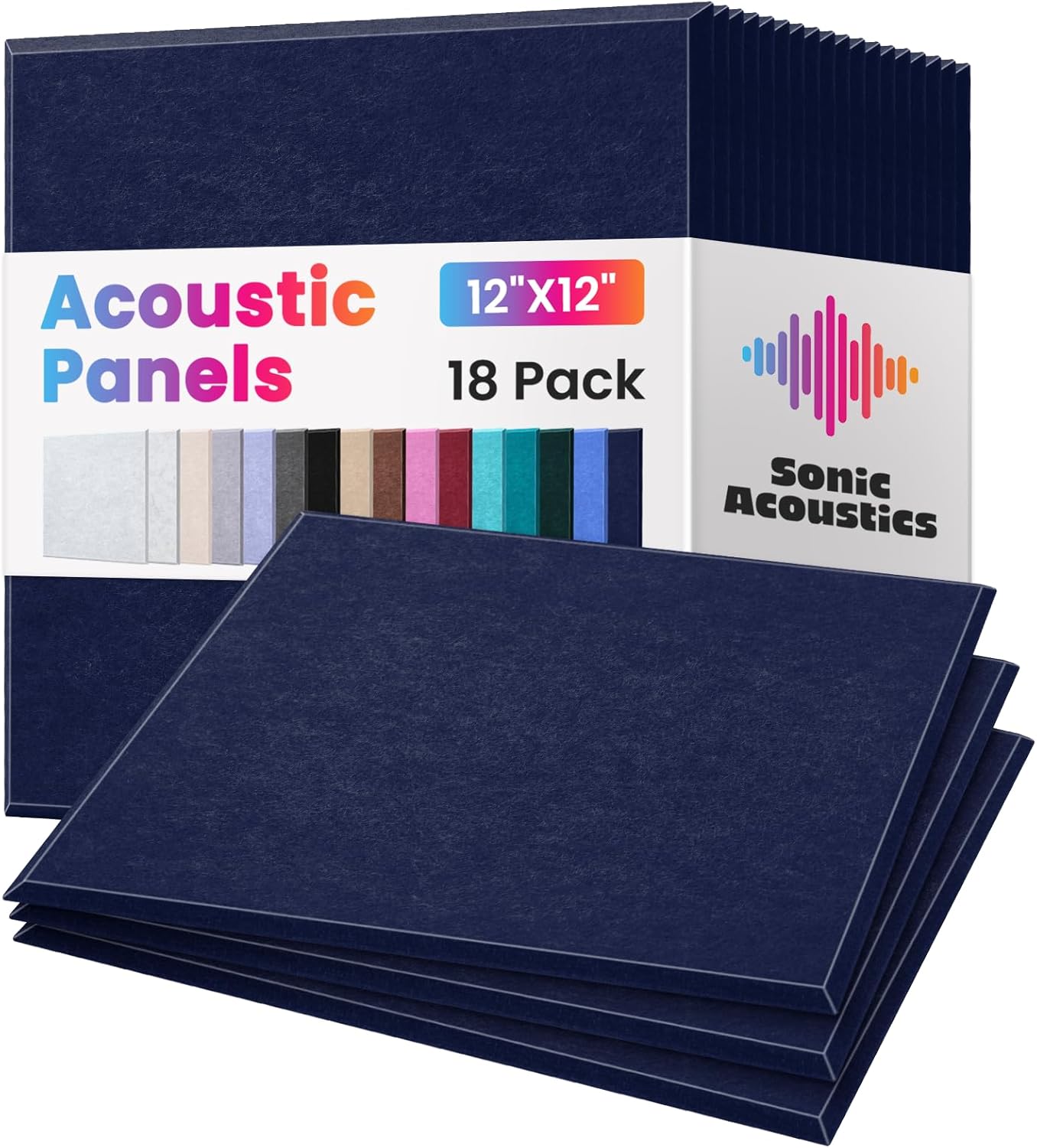 18 Pack Acoustic Panels for Effective Sound Absorption and Style