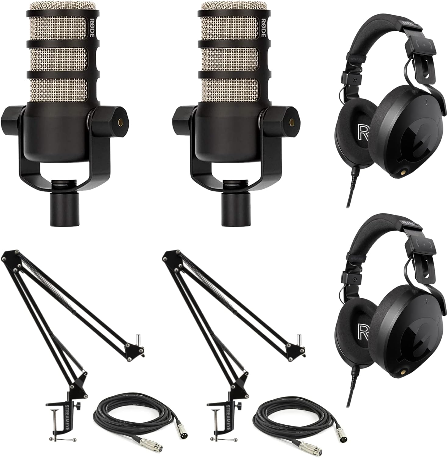 Rode PodMic Dynamic Podcasting Microphone Bundle with Boom Arm