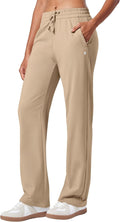 Willit Women's Fleece Lined Straight Leg Pants - Warm, Water-Resistant