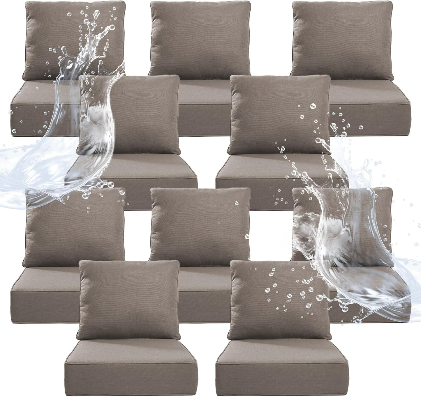 6 Inch Thicker Outdoor Chair Cushion Set for Ultimate Comfort