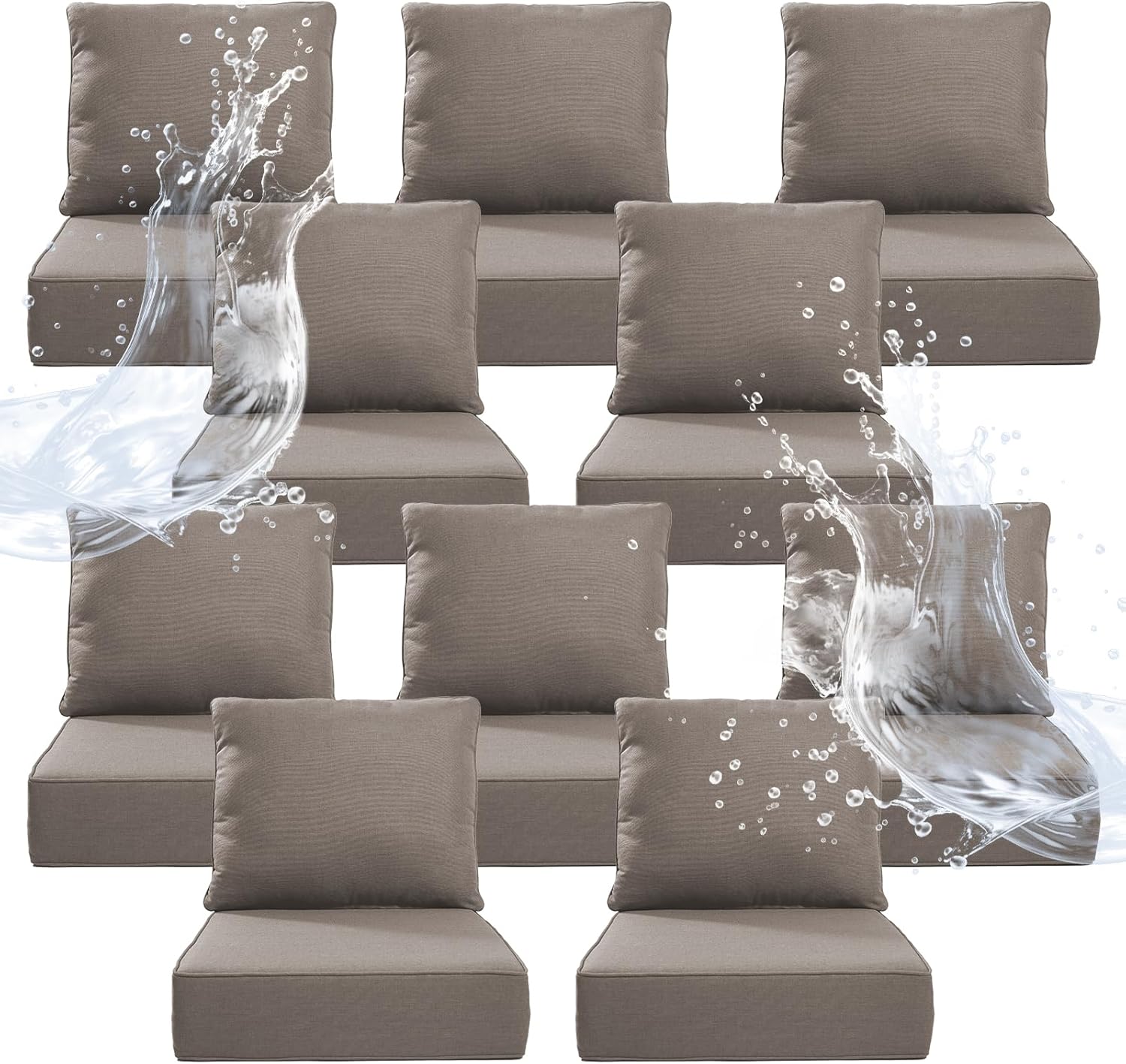 6 Inch Thicker Outdoor Chair Cushion Set for Ultimate Comfort