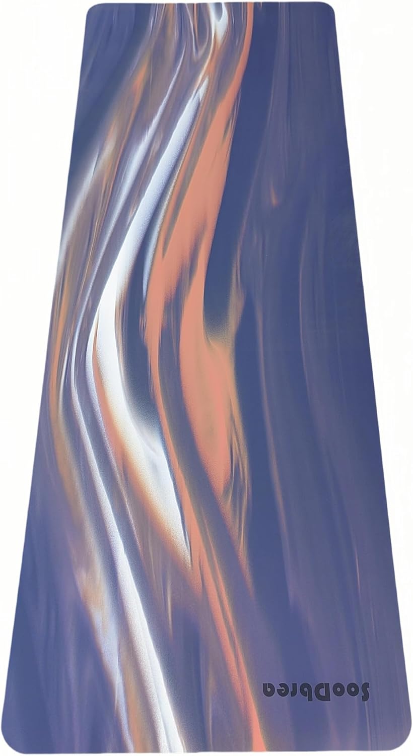 Non-Slip 5mm Thick Yoga Mat w/ Strap & Bag - Sweat Absorbent - All Types of Fitness - 72x27