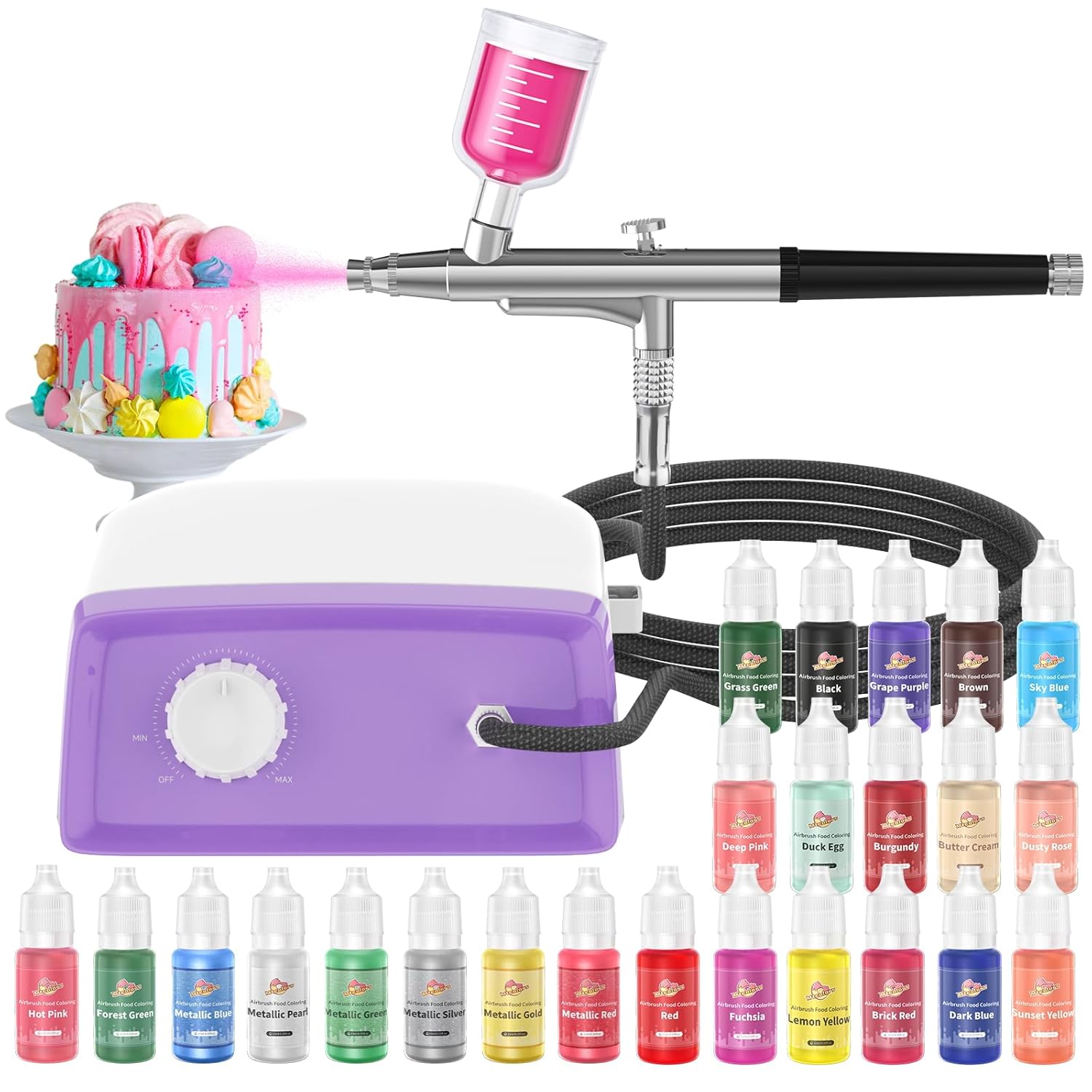 Ultimate Dual Speed Cake Airbrush Kit by Mtcolors