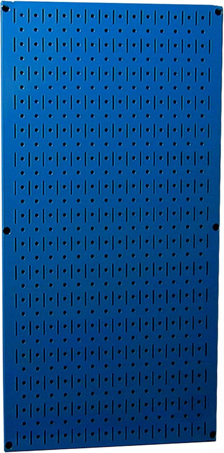 Wall Control Pegboard 32in x 16in Blue Metal Tool Board Panel