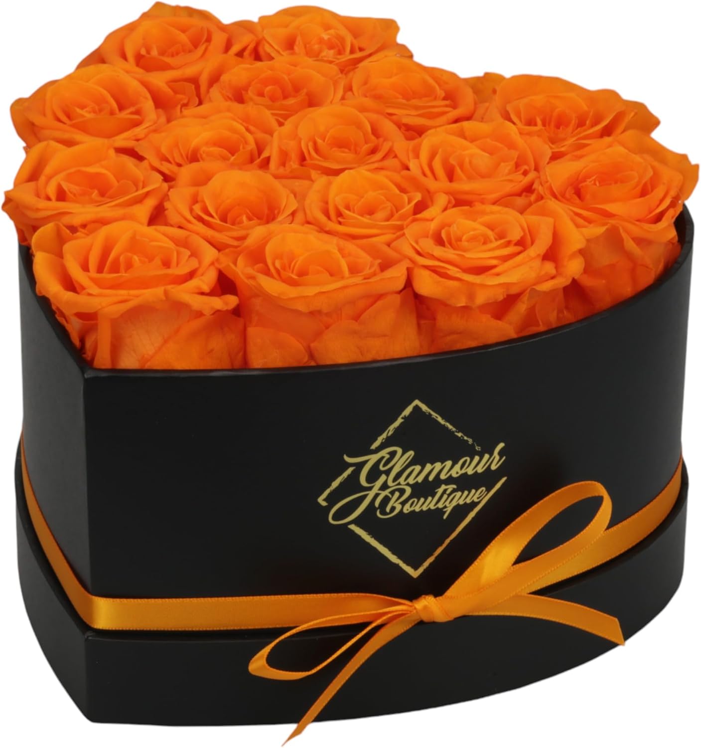 16 Flower Heart Shape Box with Preserved Roses for Her Gift