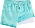 maamgic Mens Swim Trunks with Compression Liner - Comfortable 5.5ft