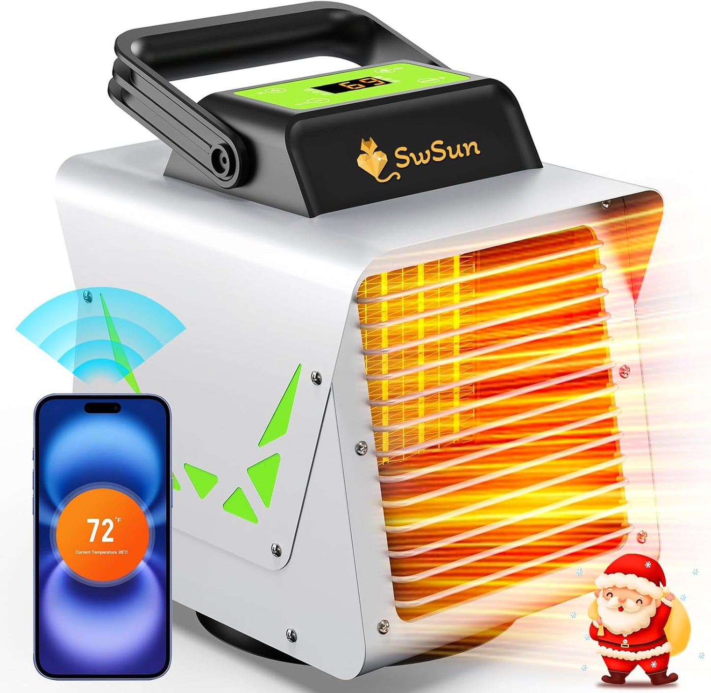 Smart 1500W Greenhouse Heater - WiFi Thermostat Control