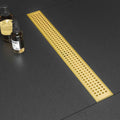 SaniteModar Linear Shower Drain Gold 36 in - Low Residue Flow Drain