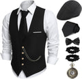 1920s Mens Costume for Men with Vest Hat Pocket Watch