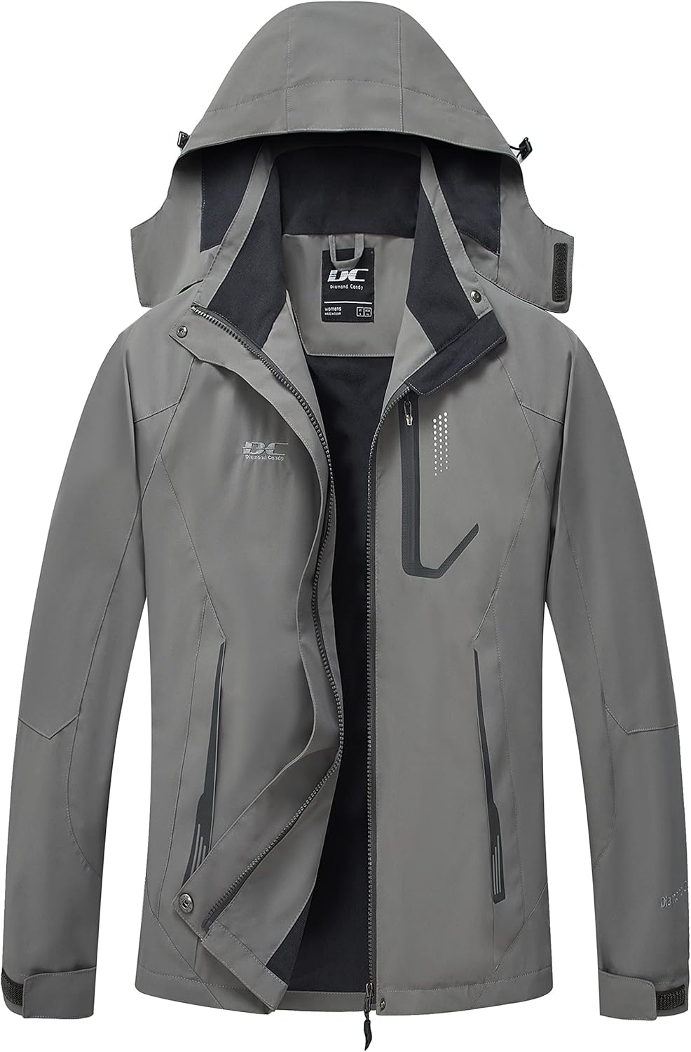 Diamond Candy Women's Waterproof Rain Jacket for Outdoor Activities