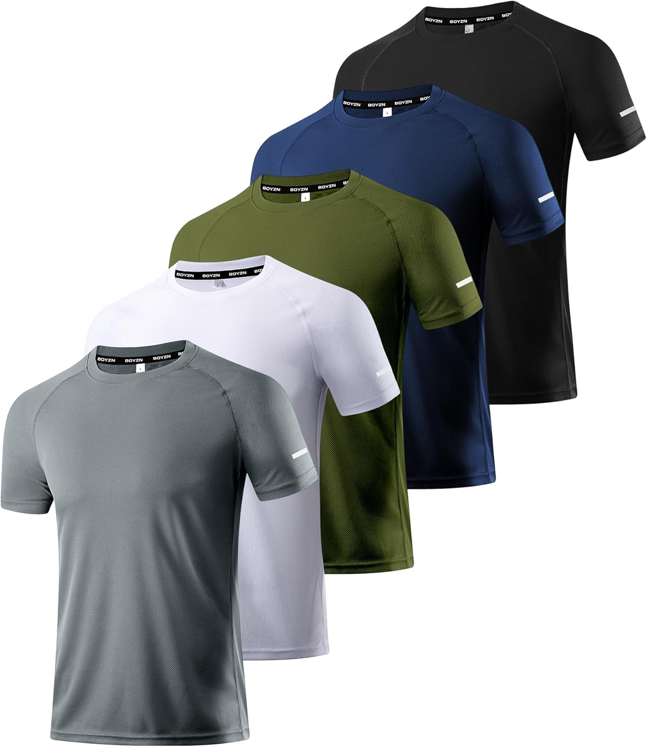 Men's Workout Running Shirts - Dry Fit Moisture Wicking Tee