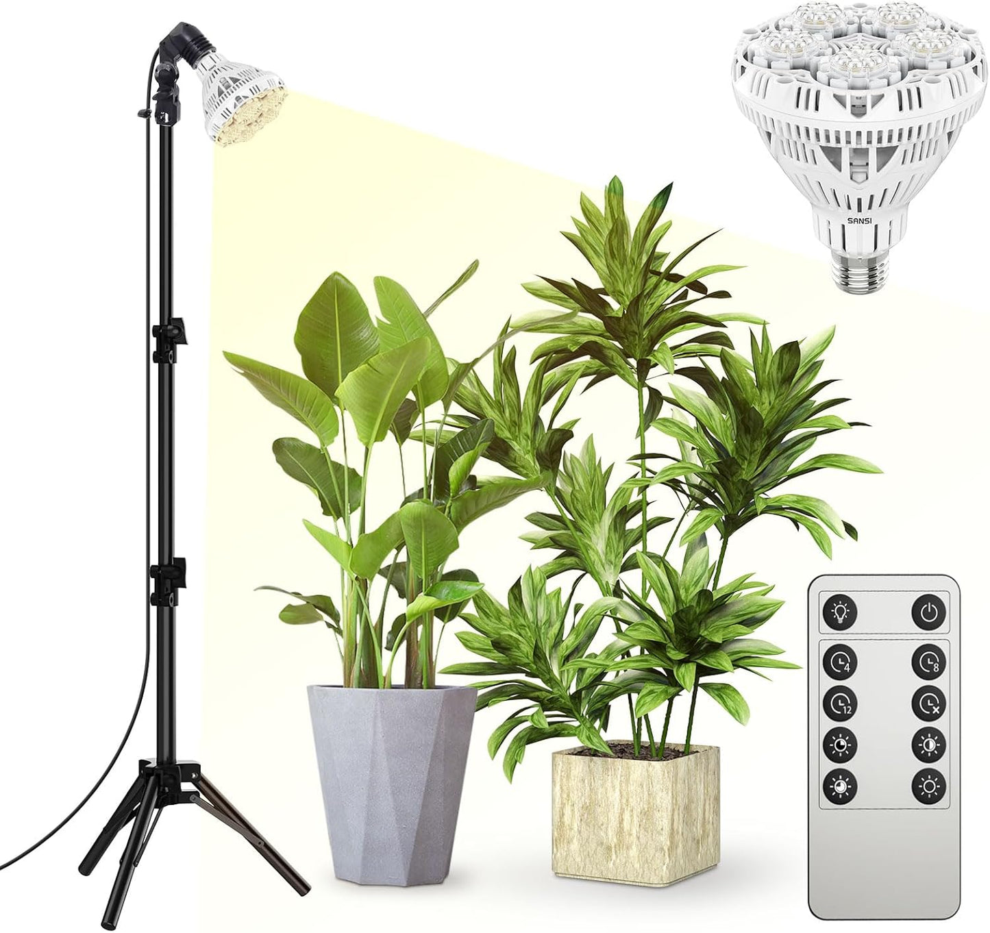 SANSI Grow Lights for Indoor Plants - Full Spectrum 30W Dimmable