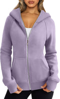 Trendy Queen Womens Zip Up Hoodies Fleece Jackets - Cozy Fall Layer