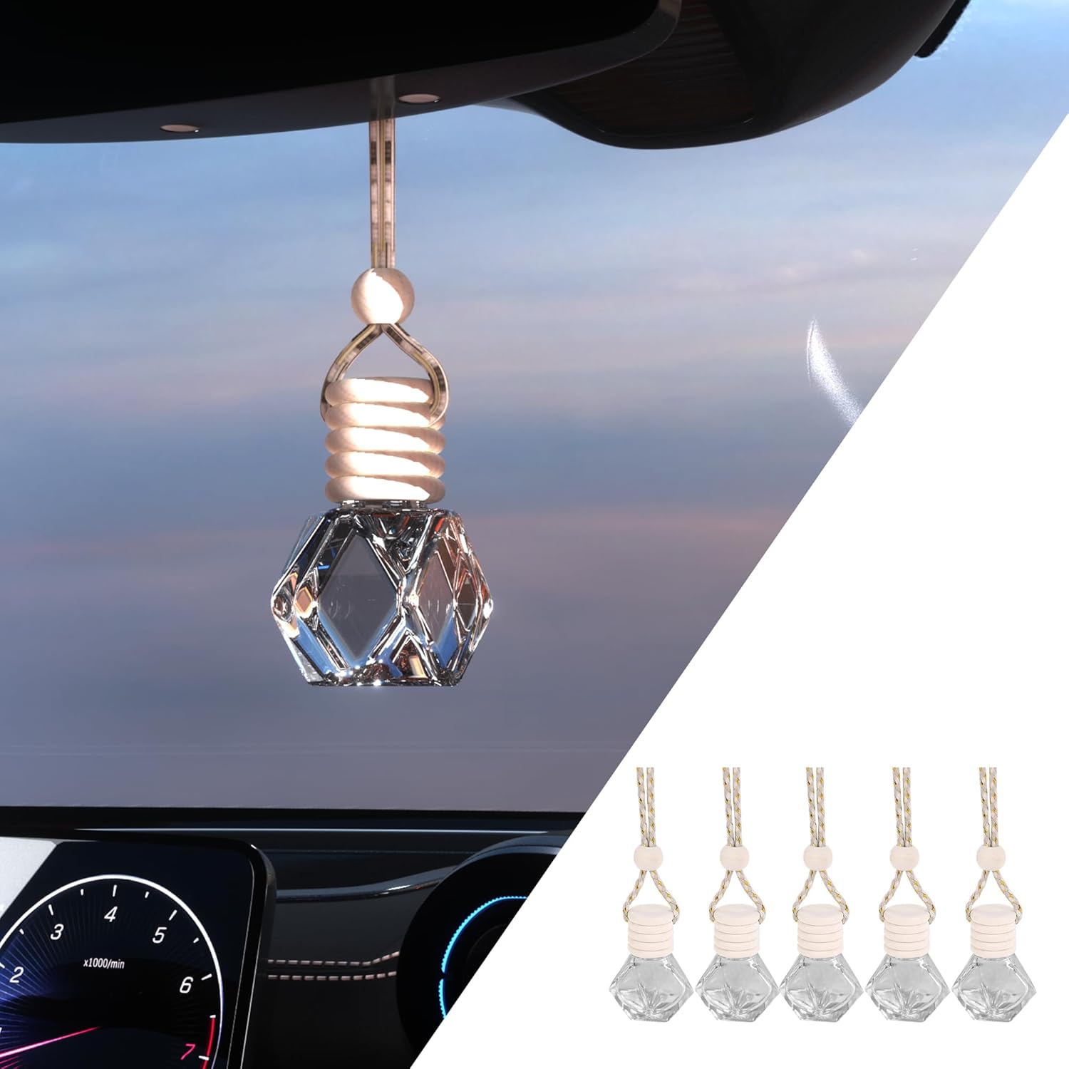 Car Air Freshener Set: Aromatherapy Ornament for Fresh Interior