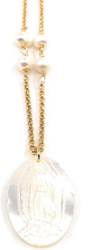 SIFRIMANIA Catholic Necklace with Freshwater Pearls - Everyday Sacred
