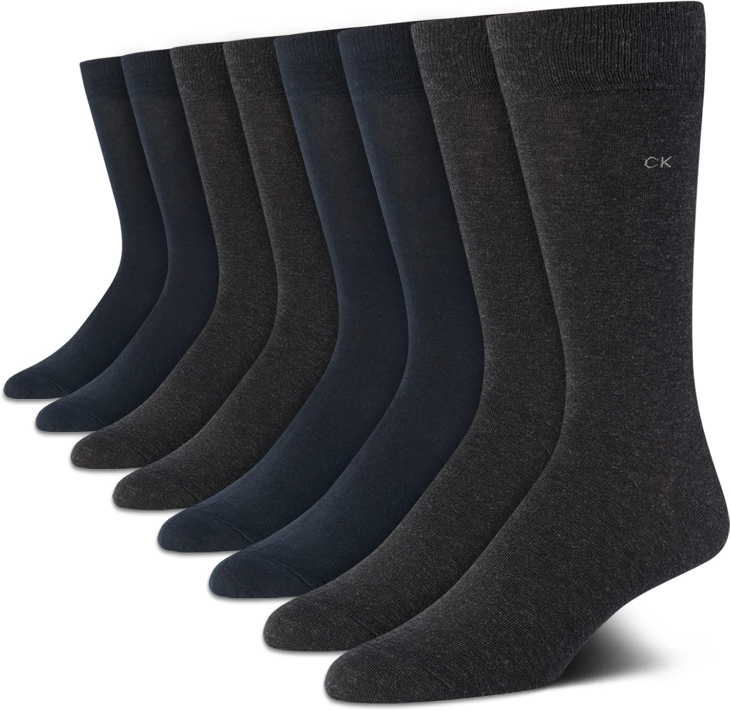 Calvin Klein Men's Dress Socks - Breathable Cotton Crew Socks