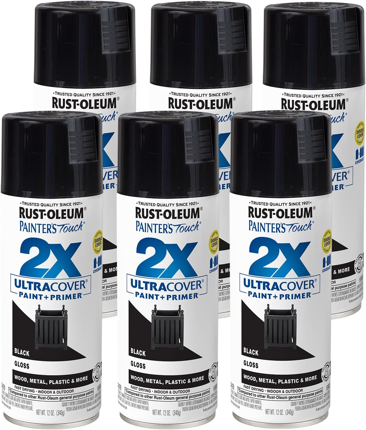 Rust-Oleum Painter's Touch 2X Ultra Cover Spray Paint 6 Pack