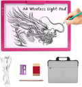 A4 Wireless LED Light Pad with Carry Bag - Stepless Dimmable Tracing