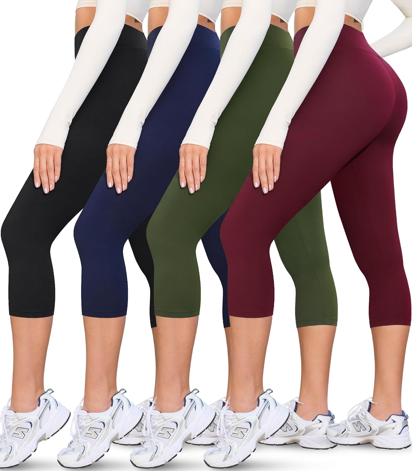 VALANDY Creamlush Capri Leggings for Women - Soft Yoga Pants