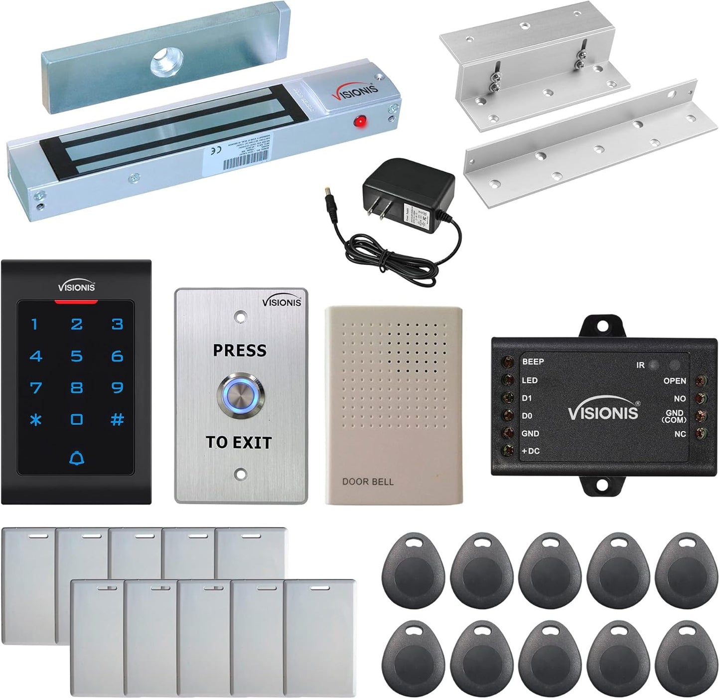 Visionis FPC-5323 One Door Access Control Kit with Maglock