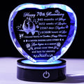 70th Wedding Anniversary Crystal Heart Keepsake - Timeless Gift