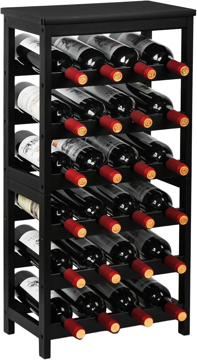 VASMIA 6-Tier Freestanding Wine Rack for Stylish Storage
