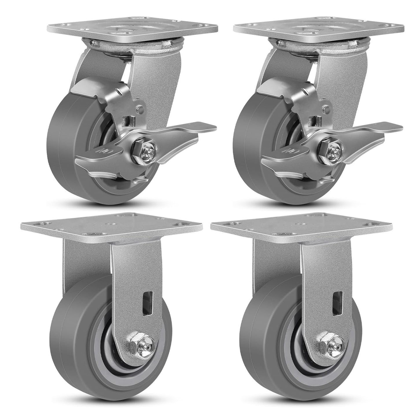 Heavy Duty Casters Set of 4 for Industrial Use and Mobility