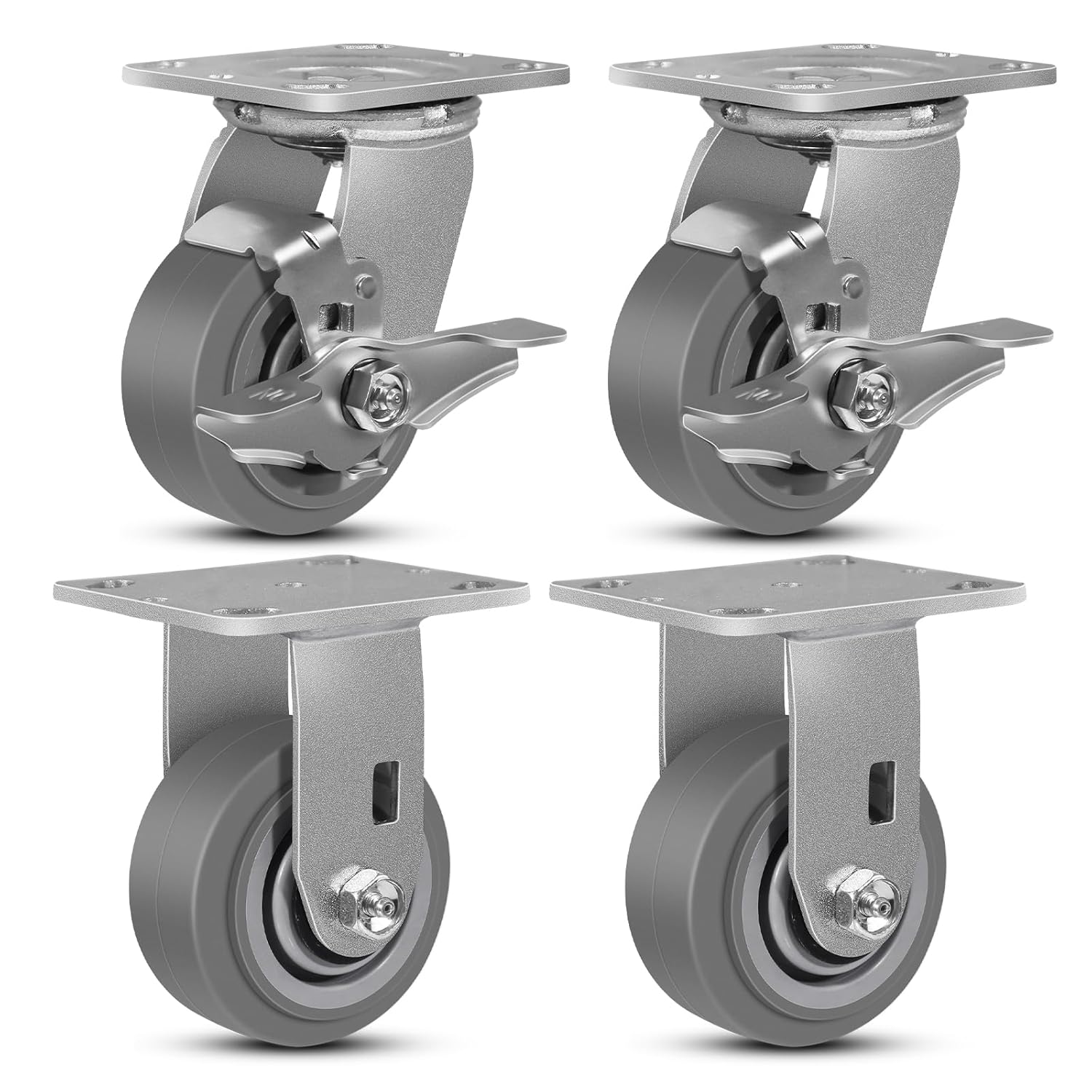 Heavy Duty Casters Set of 4 for Industrial Use and Mobility