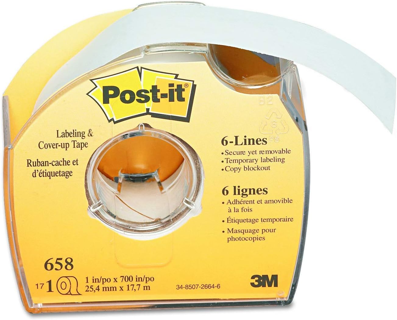 Post-it Labeling & Cover-Up Tape 1 in x 700 in Roll 10 Pack