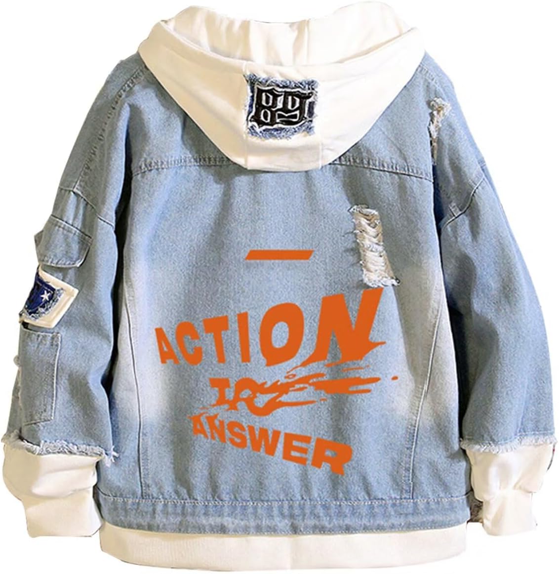 KPOP Skz Hoodie Denim Jacket for Stylish Fans of KPOP Culture