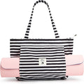 Yoga Bags for Women Canvas Tote with Mat Carrier - Large Capacity