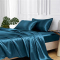 MR&HM Satin Bed Sheets King Size Set - Silky 4 Pc Bedding