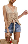 Womens Boho Off Shoulder Sheer Crochet Crop Top - Flare Sleeve Comfort