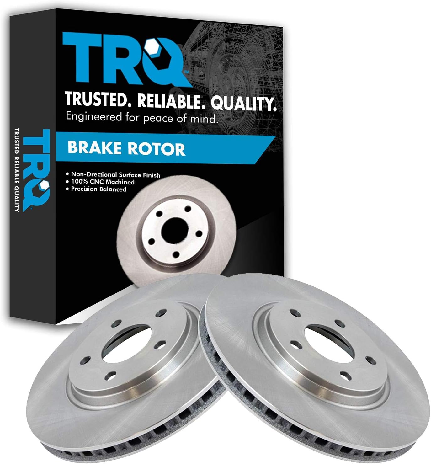 TRQ Front Brake Rotors Set for Chevrolet Cobalt and More