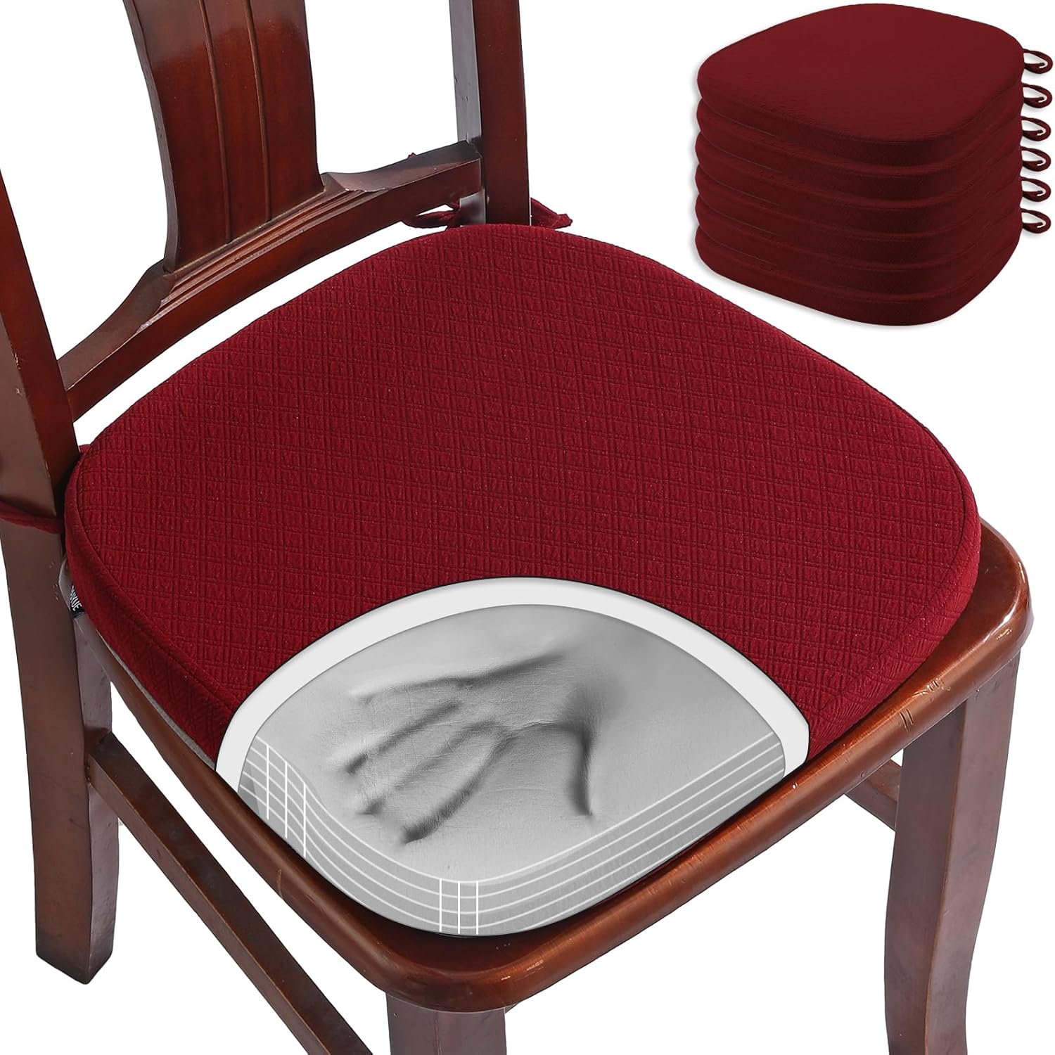 BUYUE Luxury Memory Foam Chair Cushions for Dining Comfort